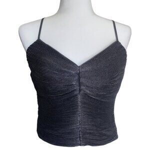 Women’s Express Metallic Copped Cami gray size small